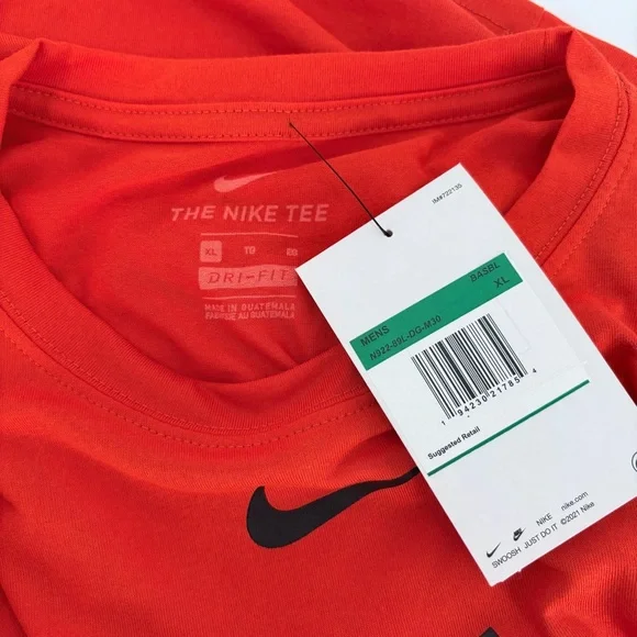 Nike Mens Orange Detroit Tigers Legend Fuse Large Logo Dri-FIT T-Shirt - Picture 6 of 6